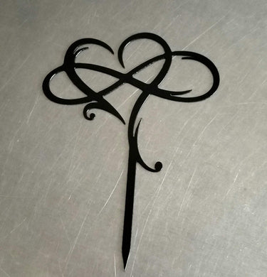 Heart Infinity Cake Topper | Wedding Decor | Metal Love Infinity Sign | Wedding Cake Topper | Infinity Decor | Anniversary Infinity Art